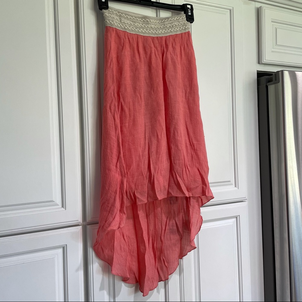Girls flowy linen like long skirt